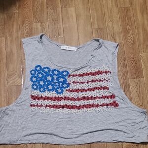 Gray Sleeveless Muscle Tee (AB1)